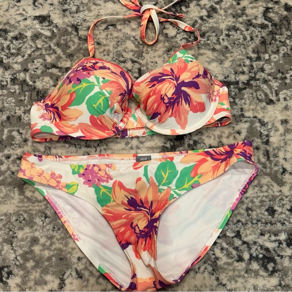 Floral bikini aerie